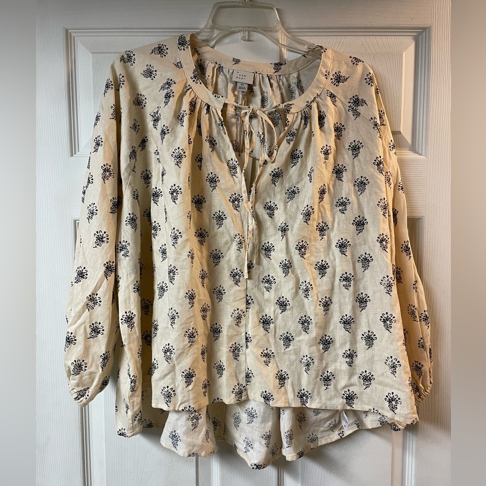 NWT A New Day Tie Front Top